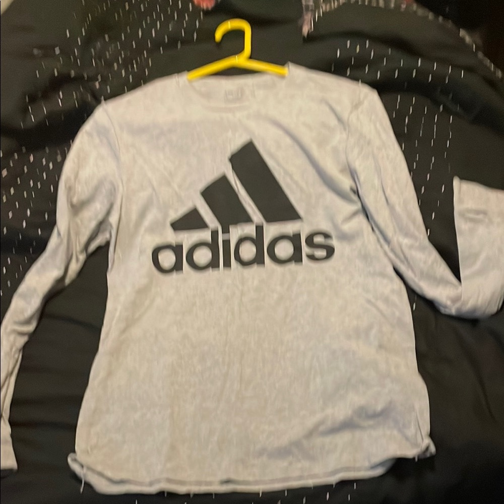 Adidas Men’s Gray Long Sleeve Shirt